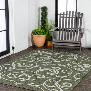 Maribel Traditional Classic All-Over Scroll Area Rug
